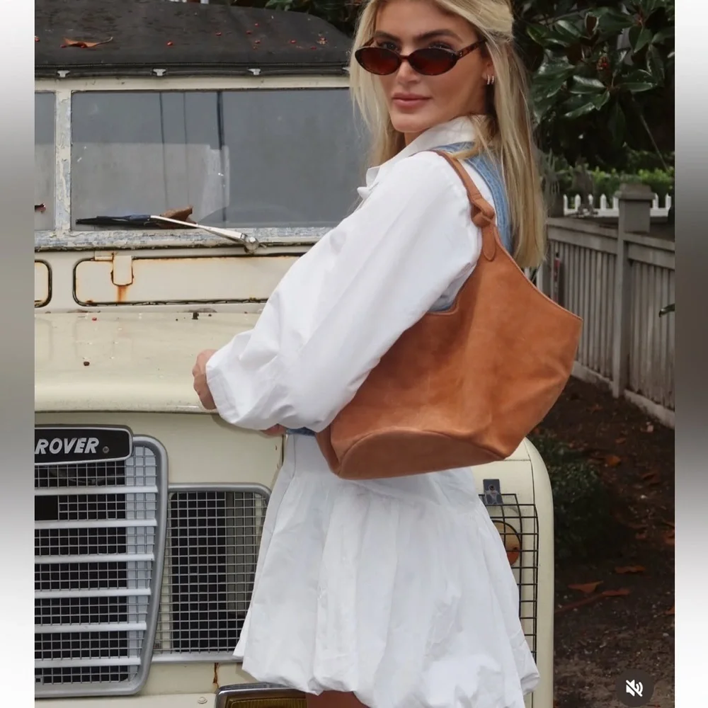 M.I.L.A. Emma Suede Bag in Brown Toffee